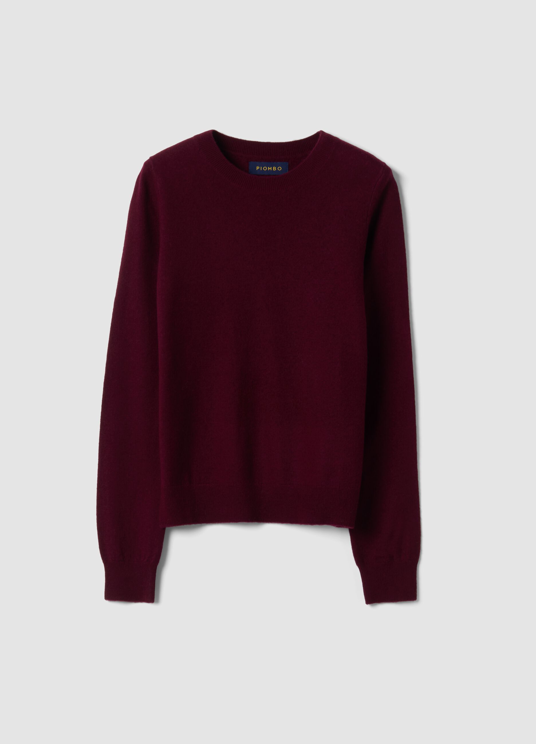 Red pure wool crew-neck jumper