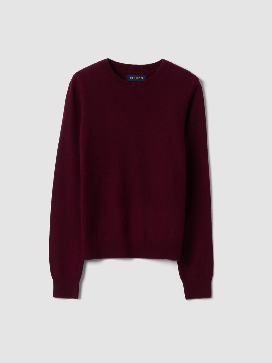 Red pure wool crew-neck jumper_4