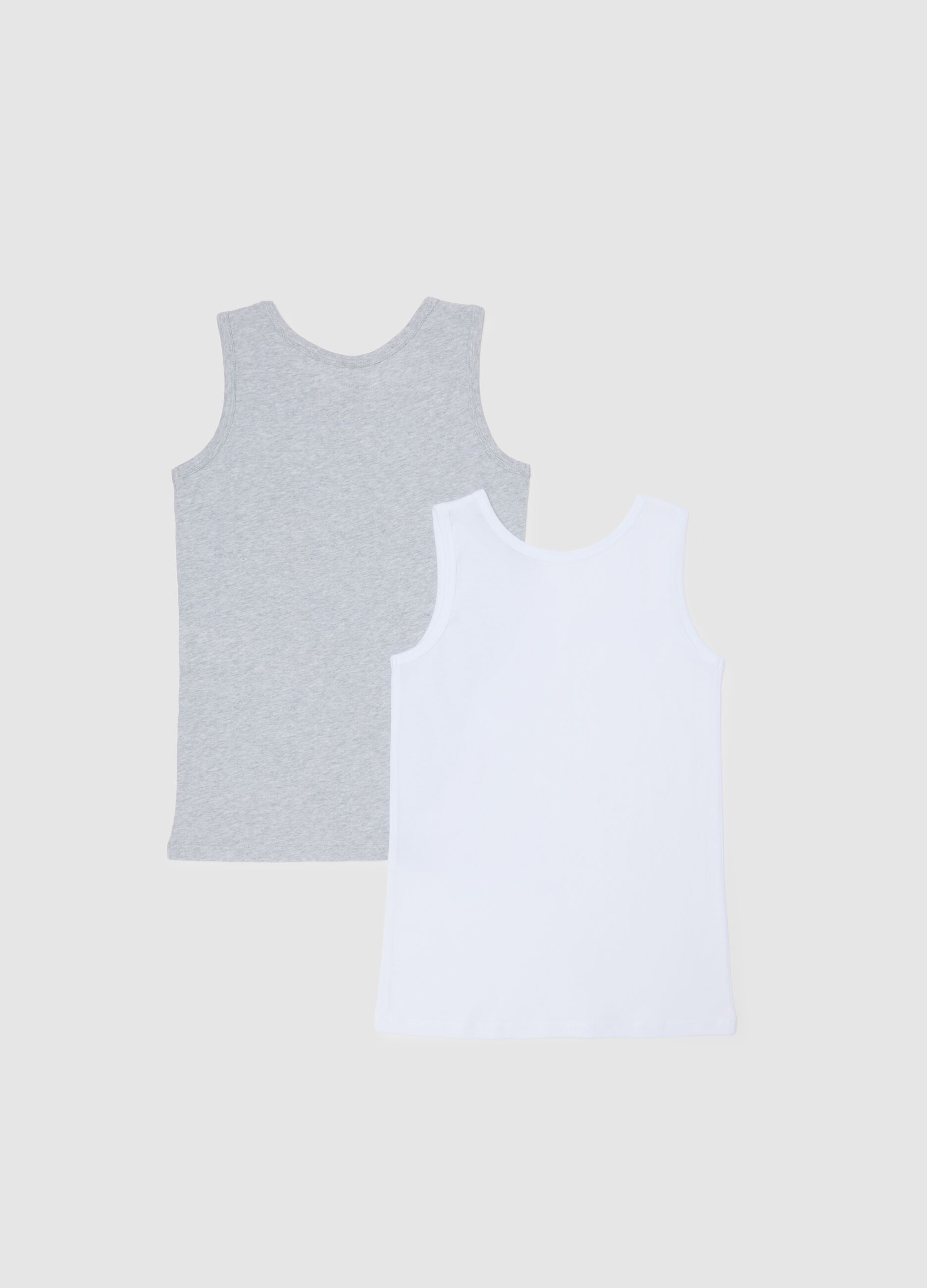 Boy's multicoloured pure cotton tank top set, regular fit