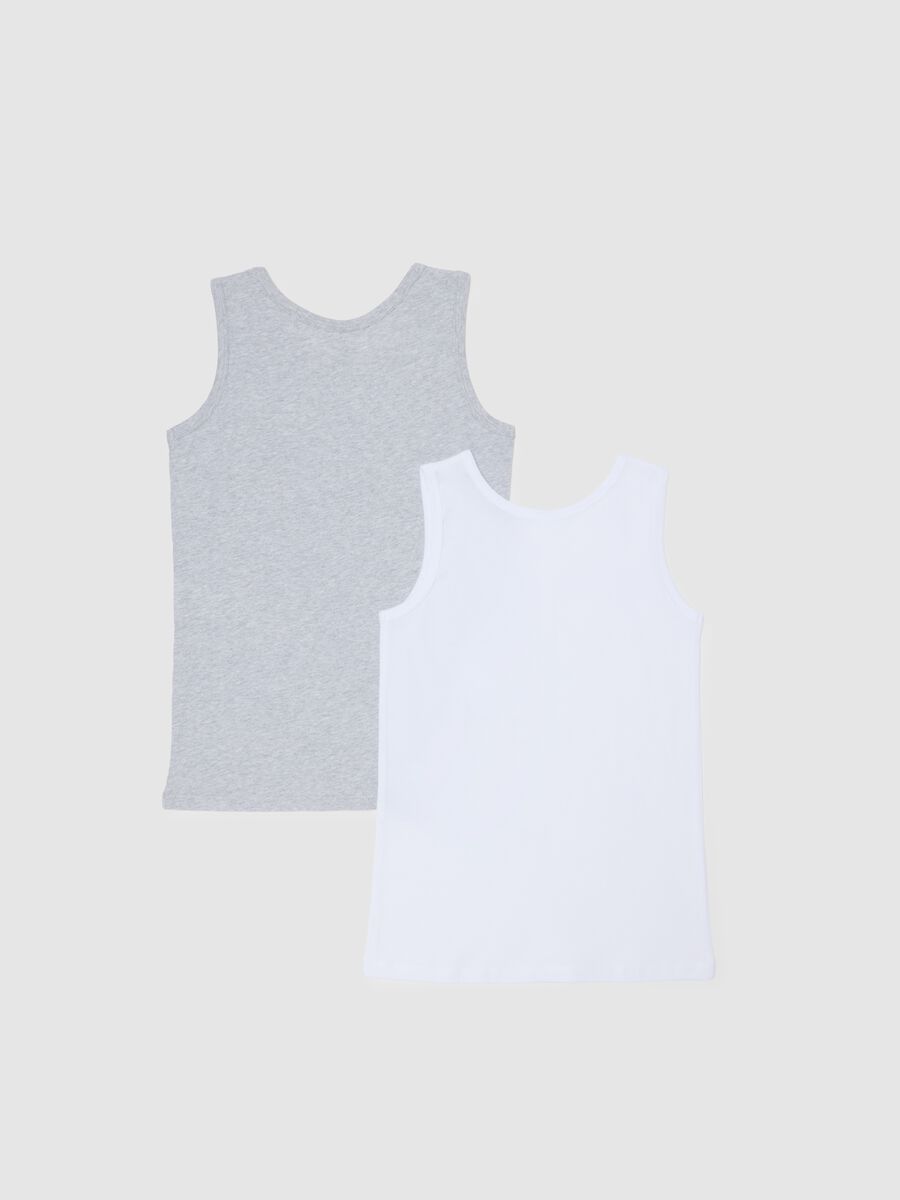 Boy's multicoloured pure cotton tank top set, regular fit_1