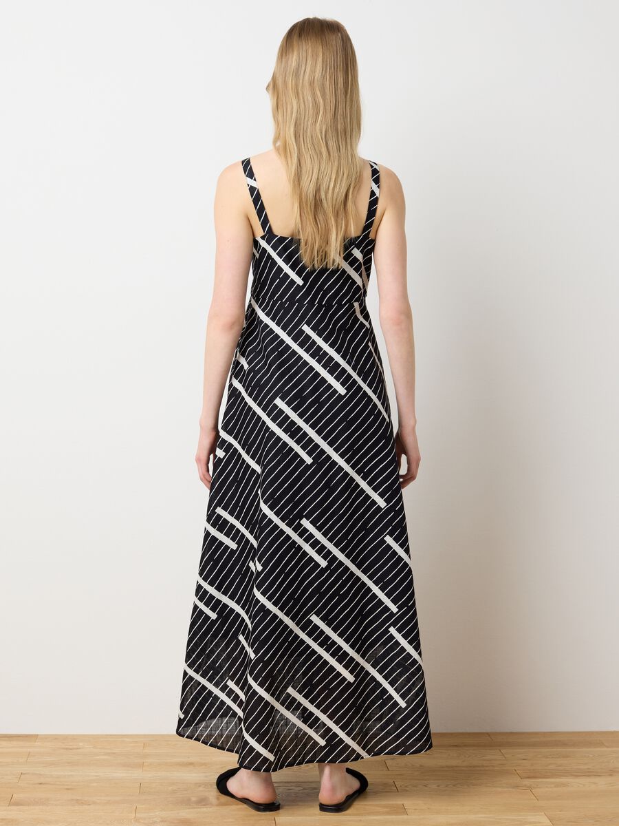 Women's long dress in pure multicoloured cotton, oversize_3