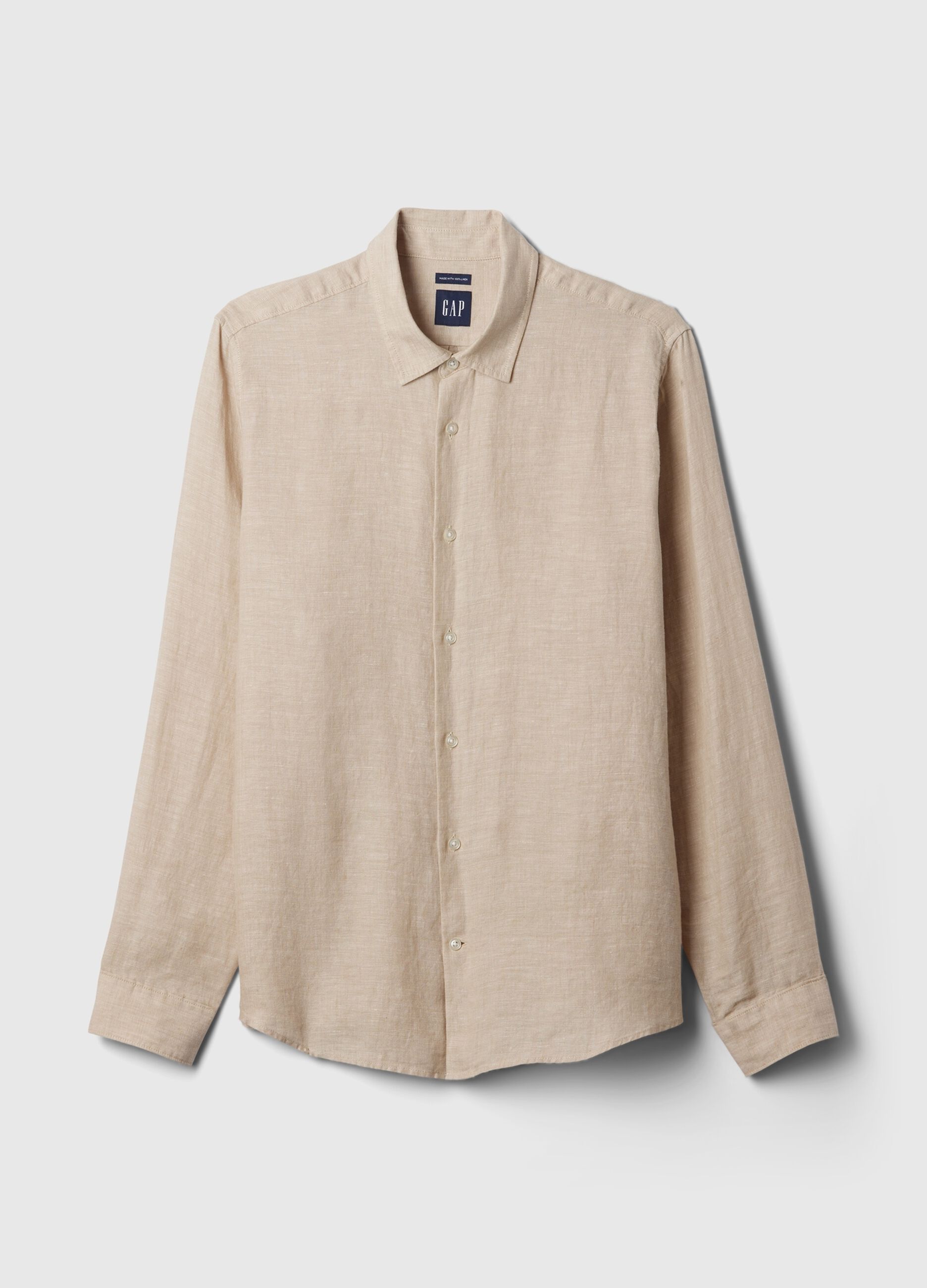Regular-fit shirt in linen