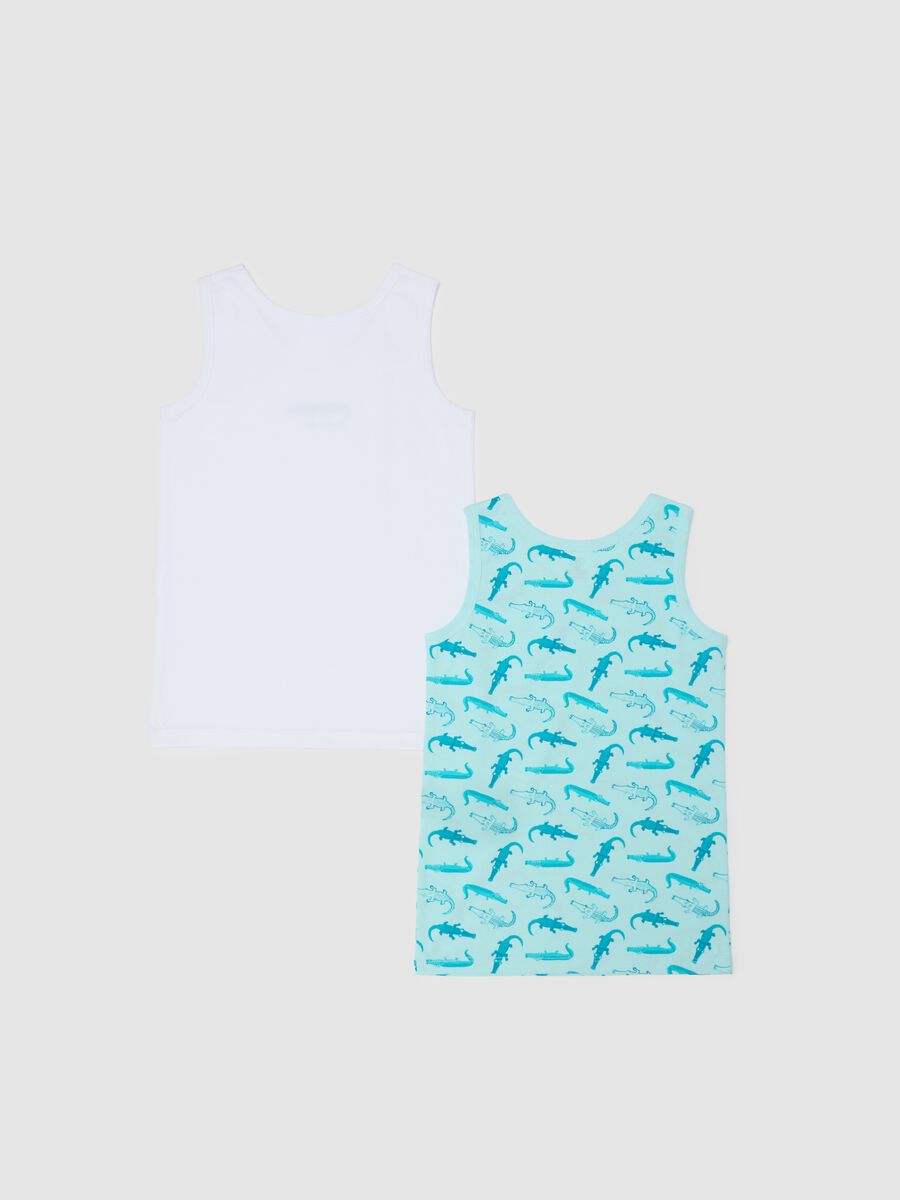 Multicolour regular fit kids' cotton vests with print_1