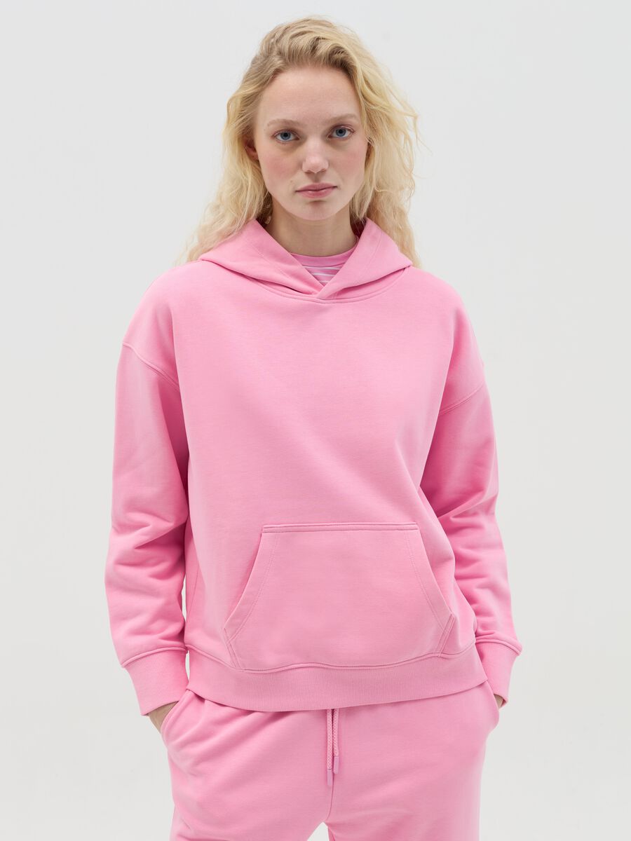 French terry sweatshirt with hood_0