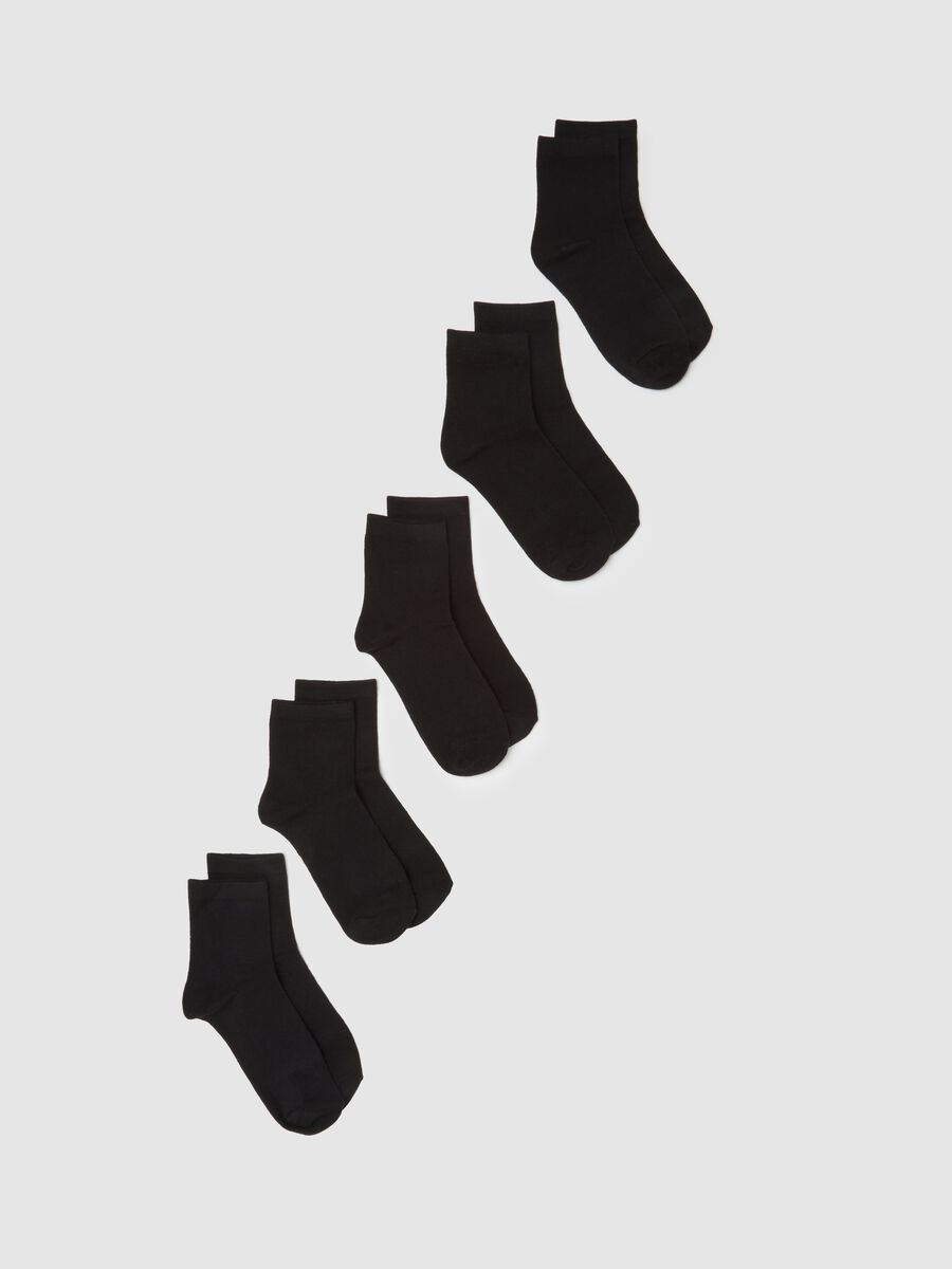 Set multipack calzini in misto cotone nero elasticizzati_0