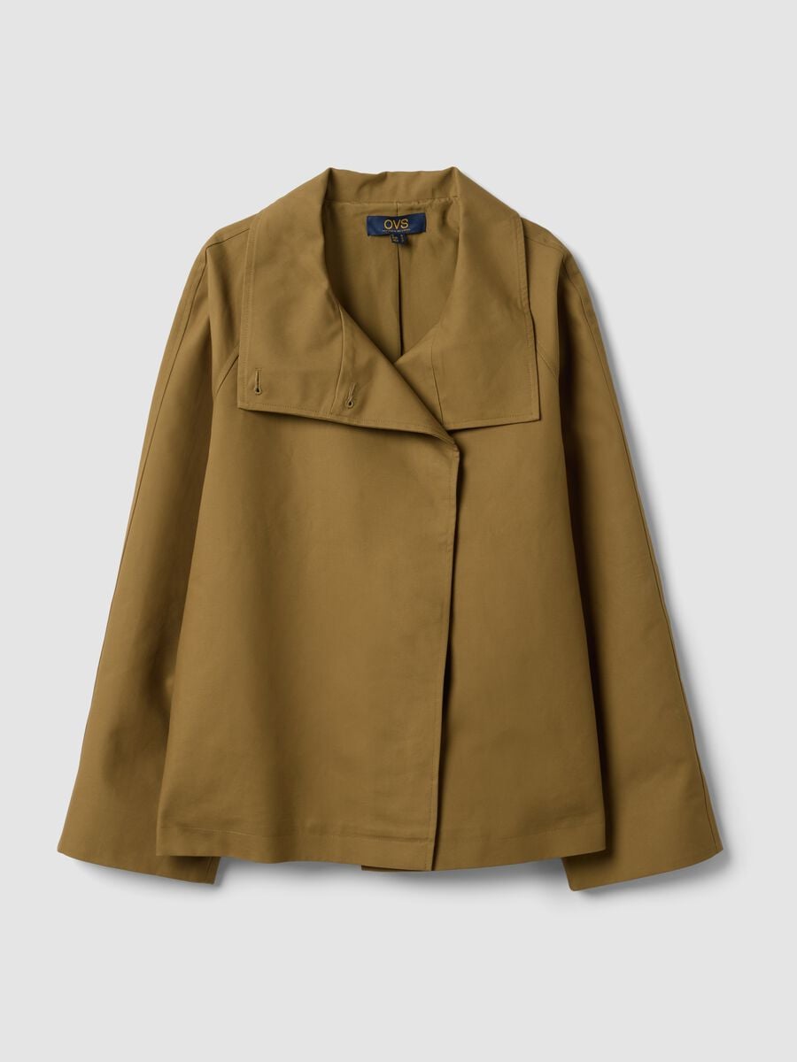 Giacca verde in puro cotone con bottoni regular fit_4