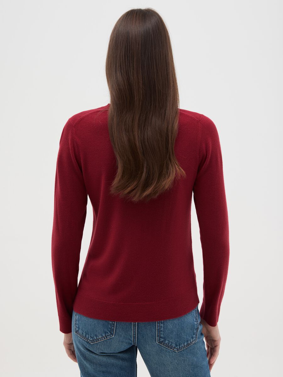 Red Regular Fit Sweater_2
