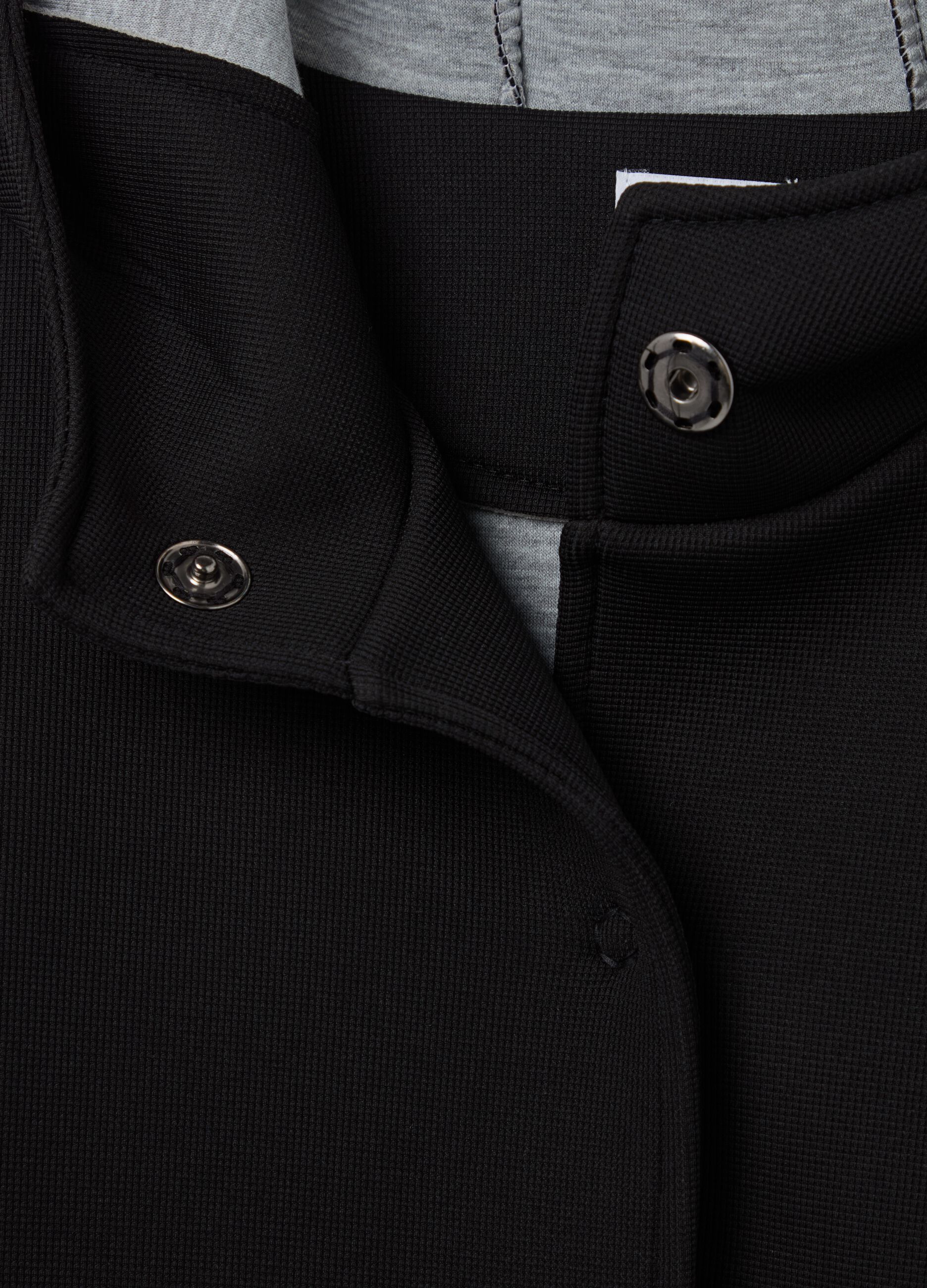 Long jacket with buttons and hood