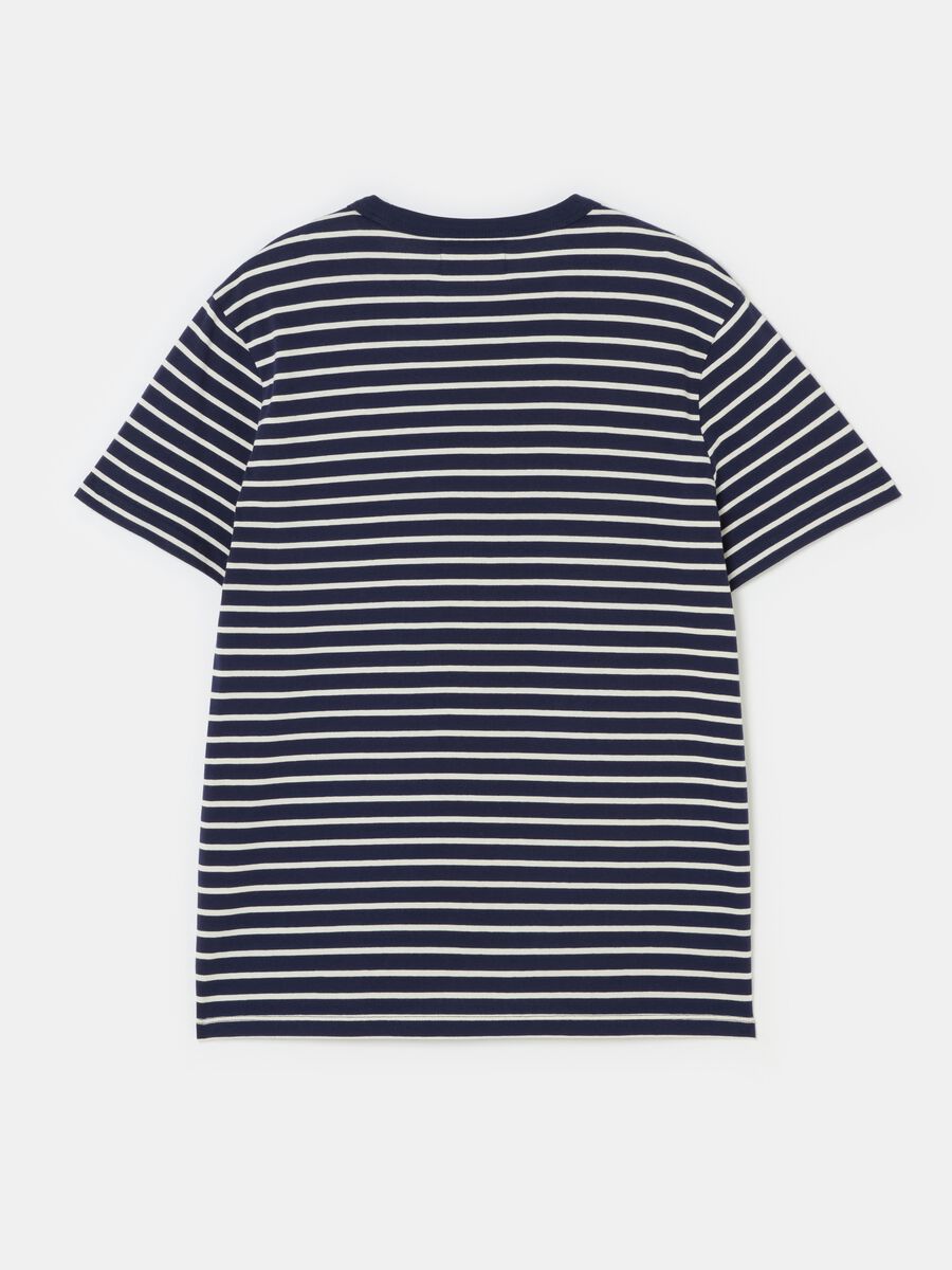 Cotton T-shirt with striped pattern_4