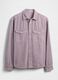 Long-sleeved purple shirt in cotton and Lyocell blend_3