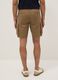 Beige pure cotton cargo Bermuda shorts, regular fit_2
