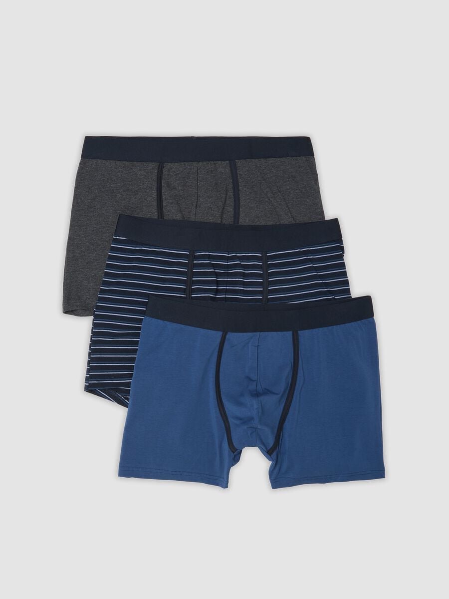 Tripack boxer midi multicolor in cotone organico elasticizzato_0