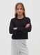 Girls' pure cotton black regular fit sweater_0
