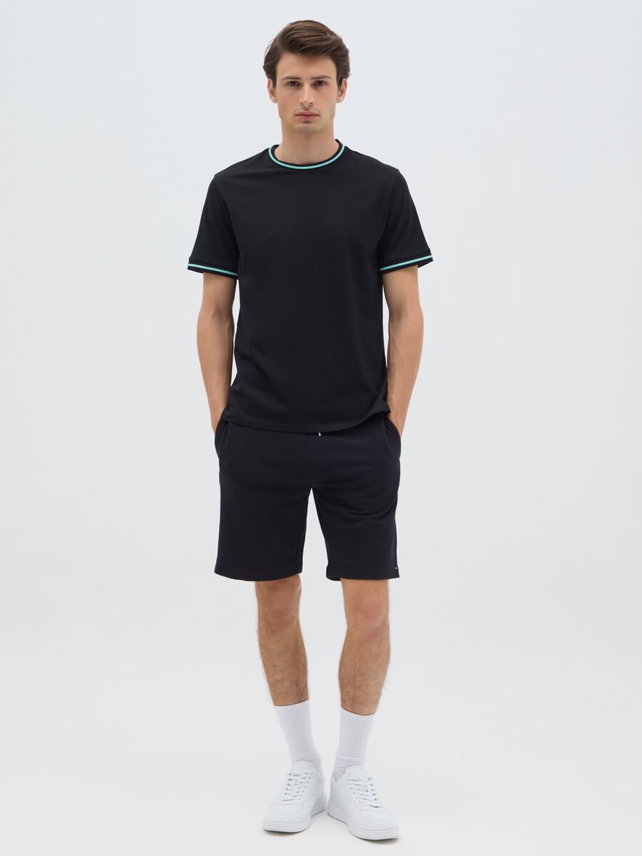 Men's black pure cotton regular fit t-shirt_1