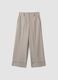 Beige stretch trousers with turn-up hem_4