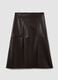 Brown midi skirt regular fit_4