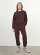 Pantaloni jogger marroni in misto cotone con vita elasticizzata regular fit_0