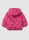 Pink padded girls' jacket regular fit with hood_1