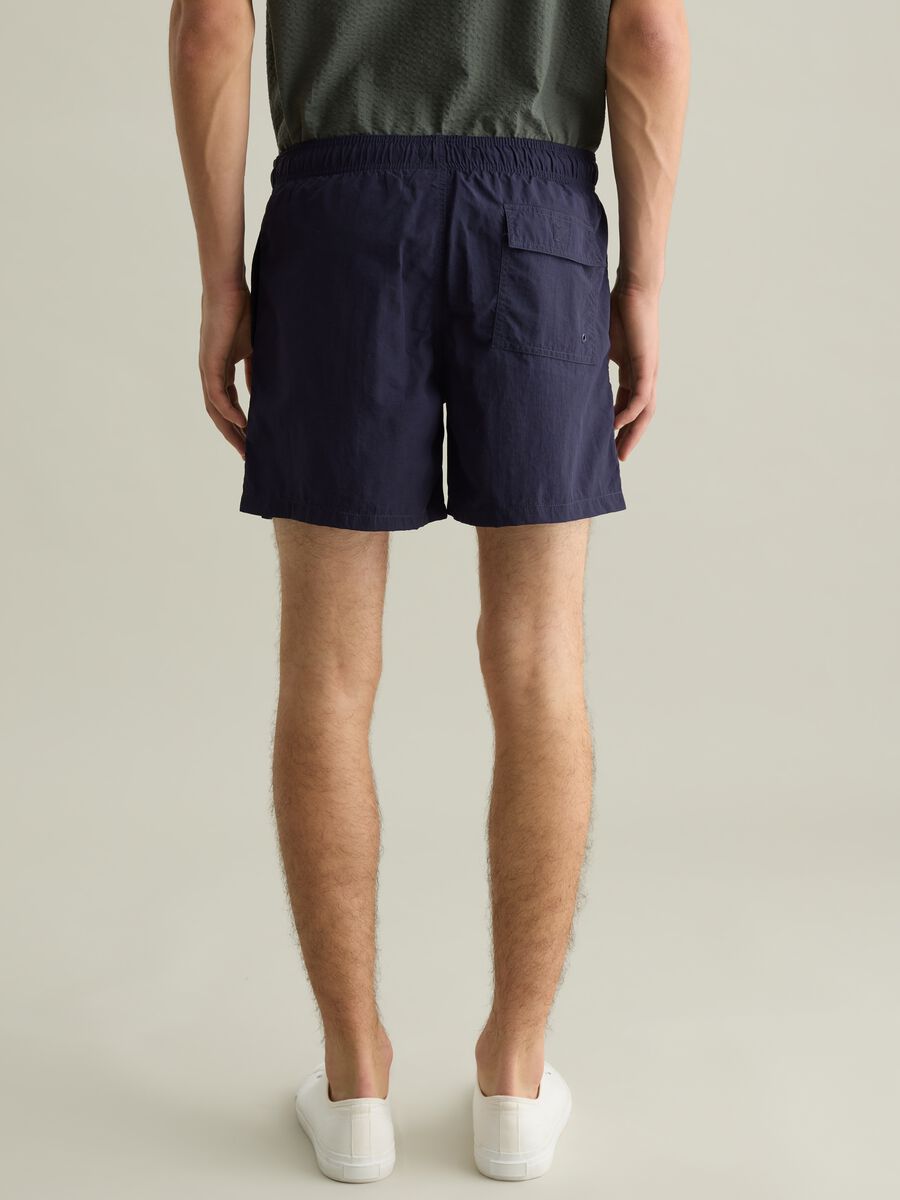 Men’s blue regular-fit swim boxers with elastic and drawstring_2