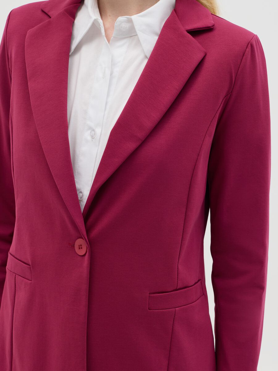 Fuchsia single-breasted blazer_2