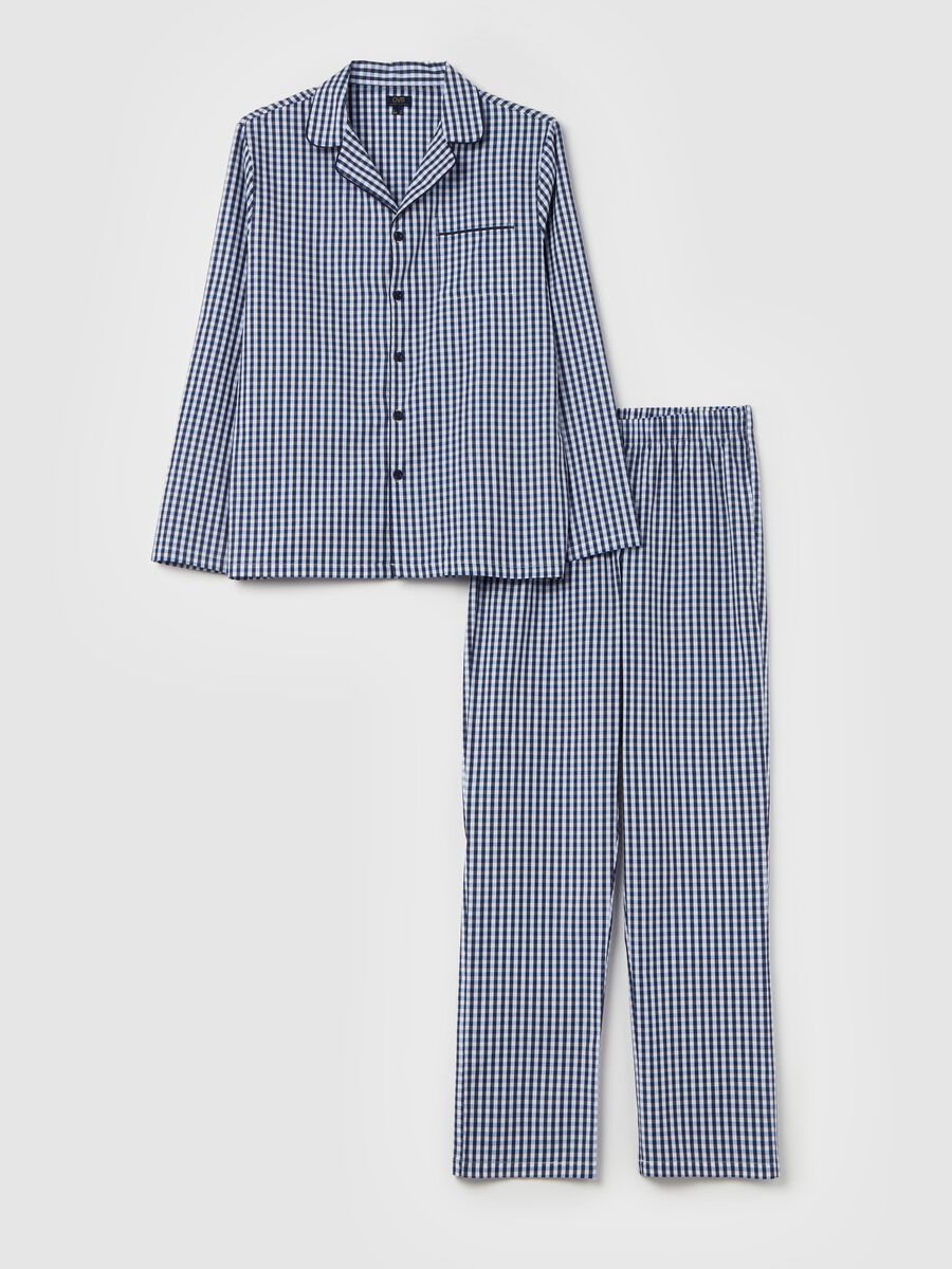 Long pyjama top with contrasting piping_4