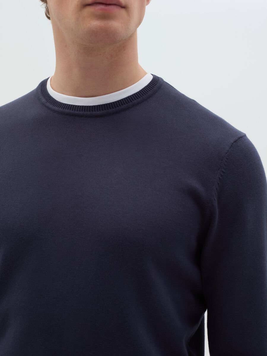 Cotton pullover with round neck_2