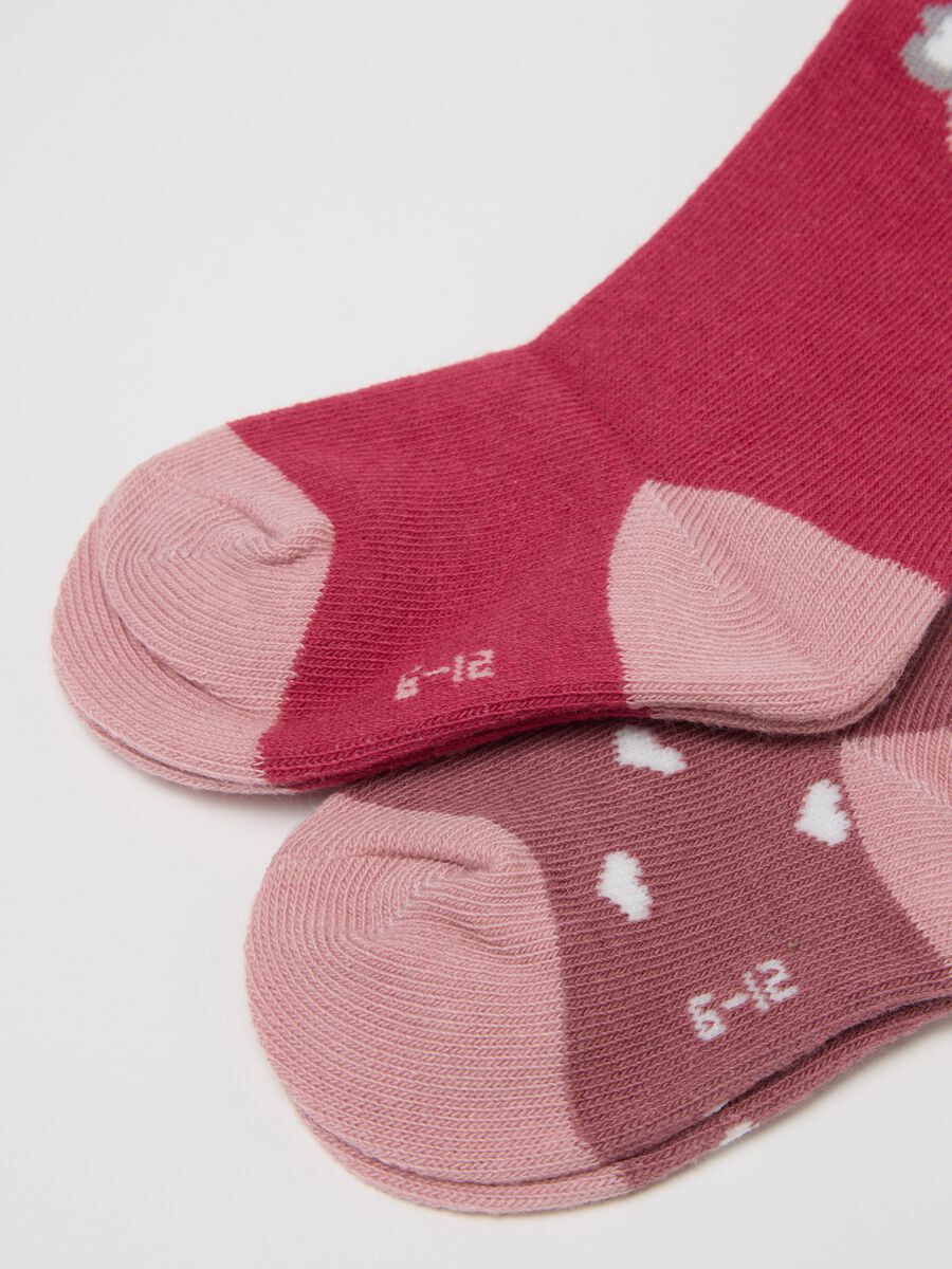 Multicoloured stretchy newborn socks tripack in cotton blend_2