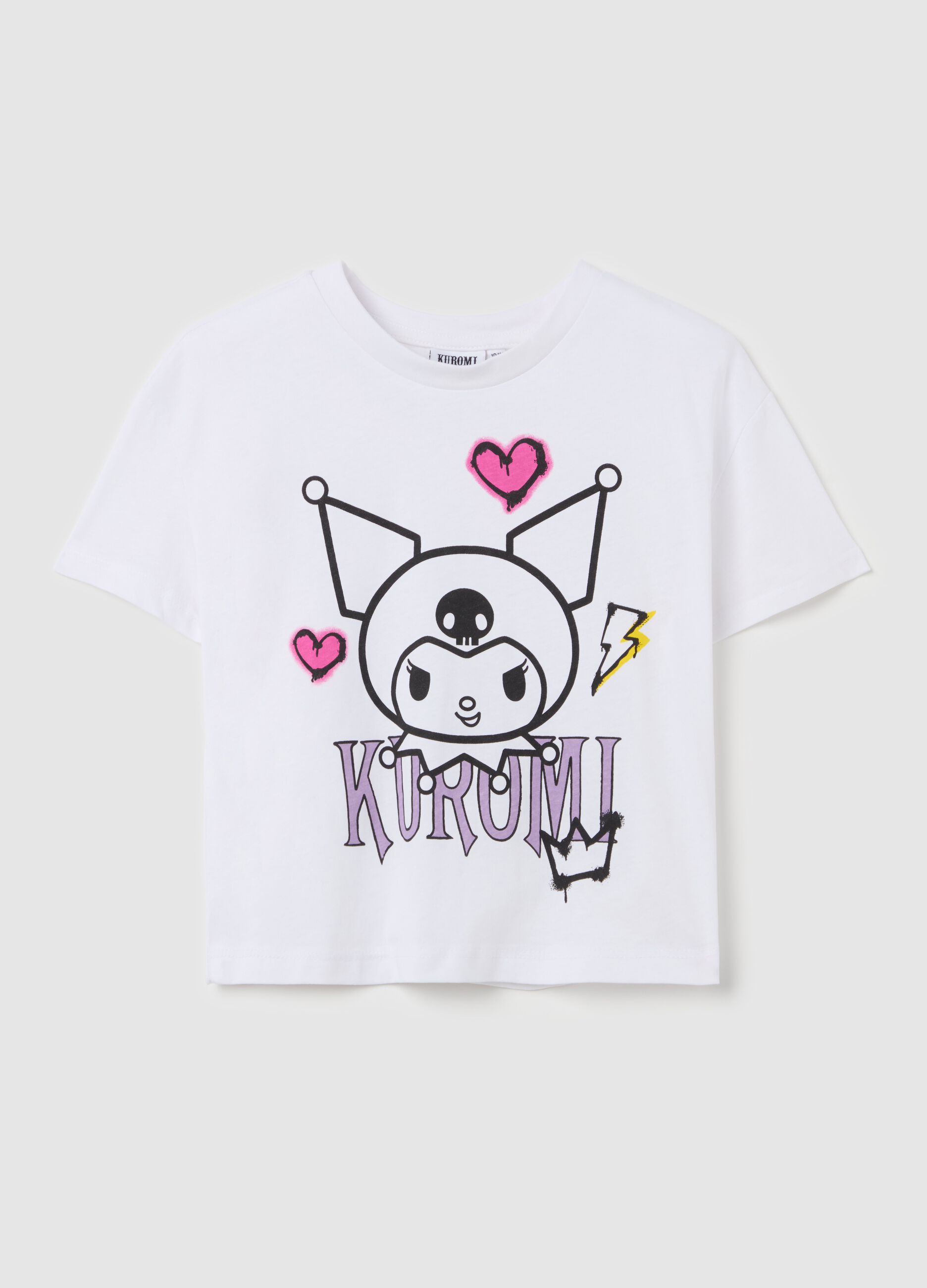 Cotton T-shirt with Kuromi print