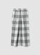 White checked organic pure cotton flannel pyjama bottoms_2