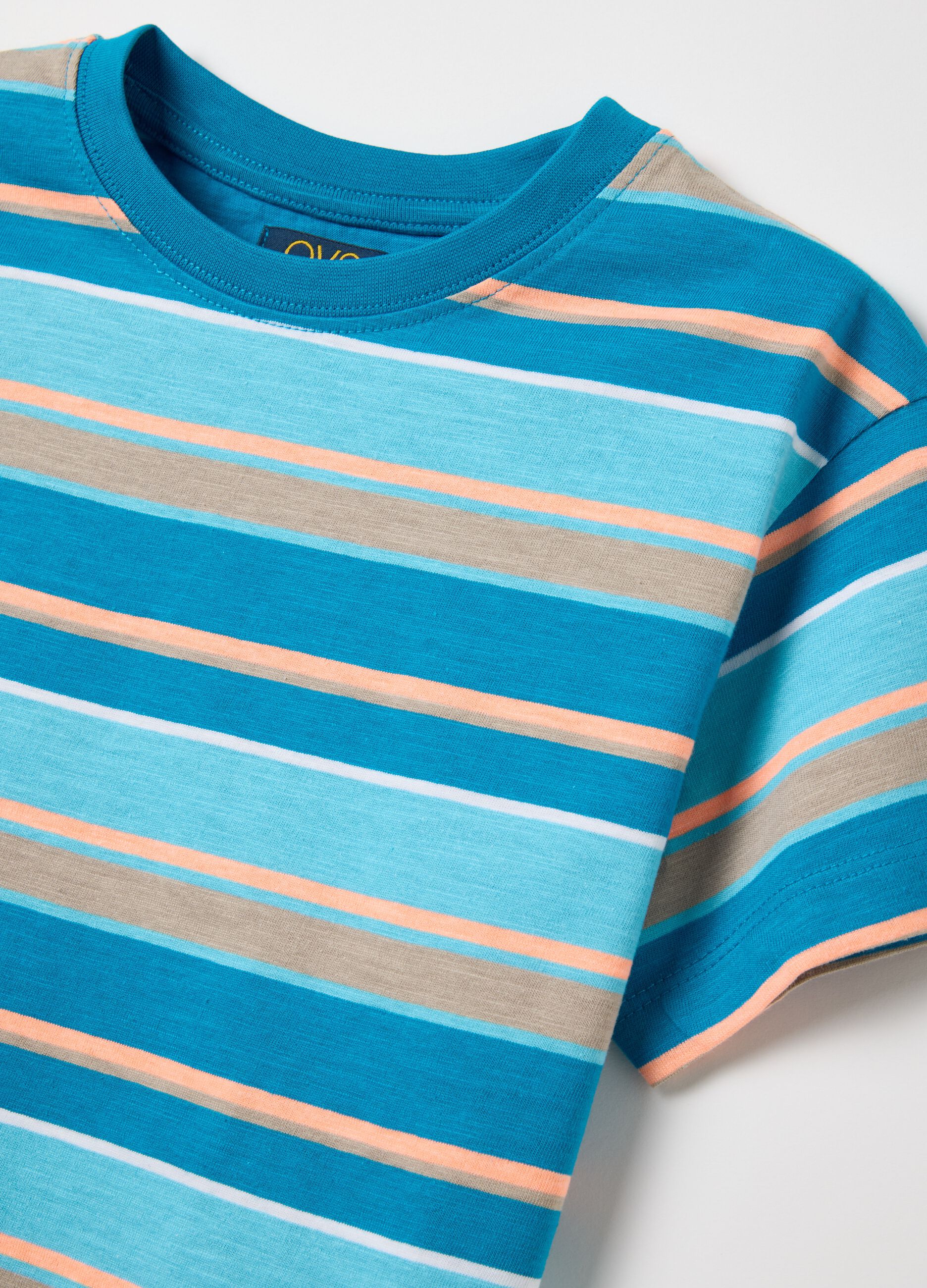 Boys’ multicoloured over-fit T-shirt in cotton blend