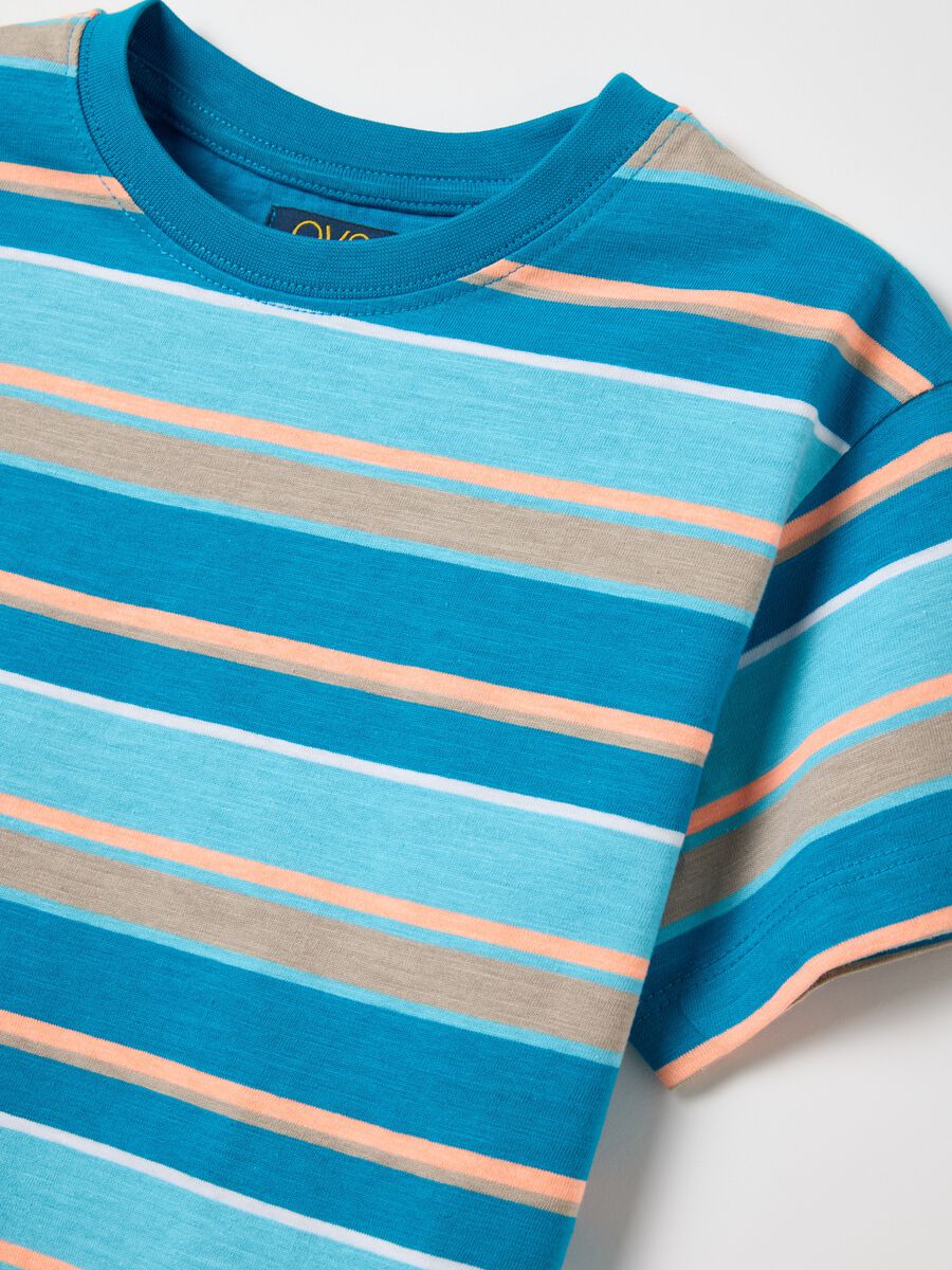 Boys’ multicoloured over-fit T-shirt in cotton blend_3