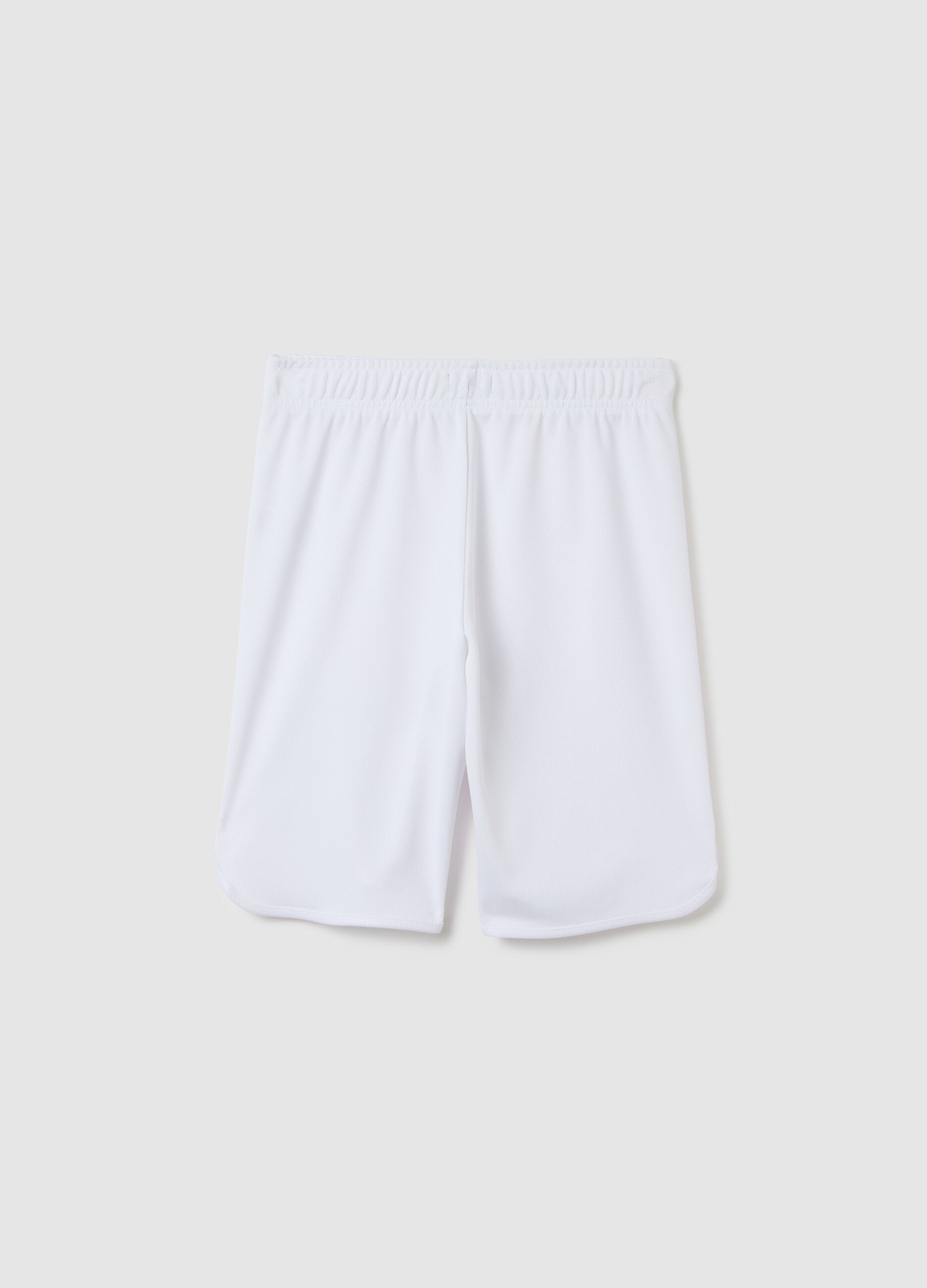 Boys' White Regular Fit Shorts