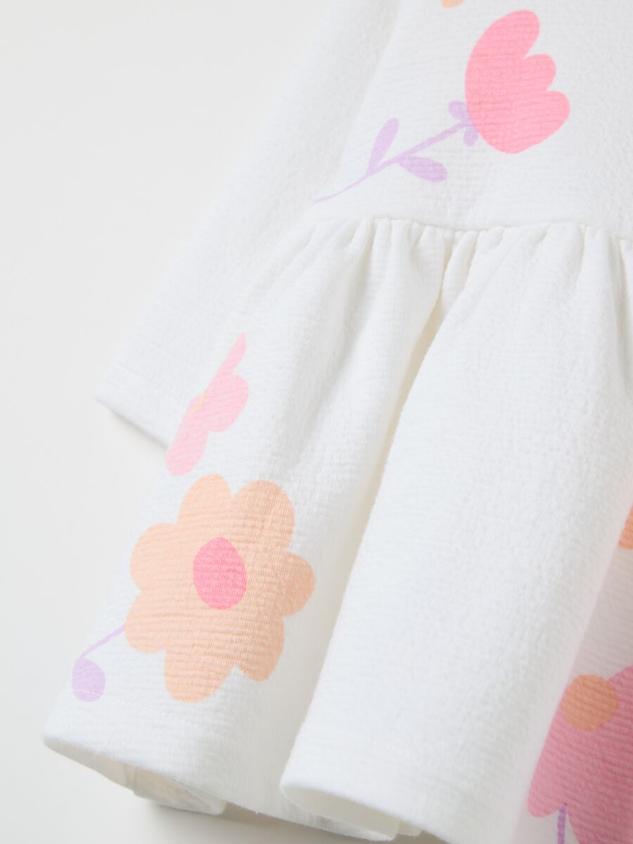 Crêpe dress with floral print_3
