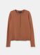 Solid colour cardigan with round neck_4