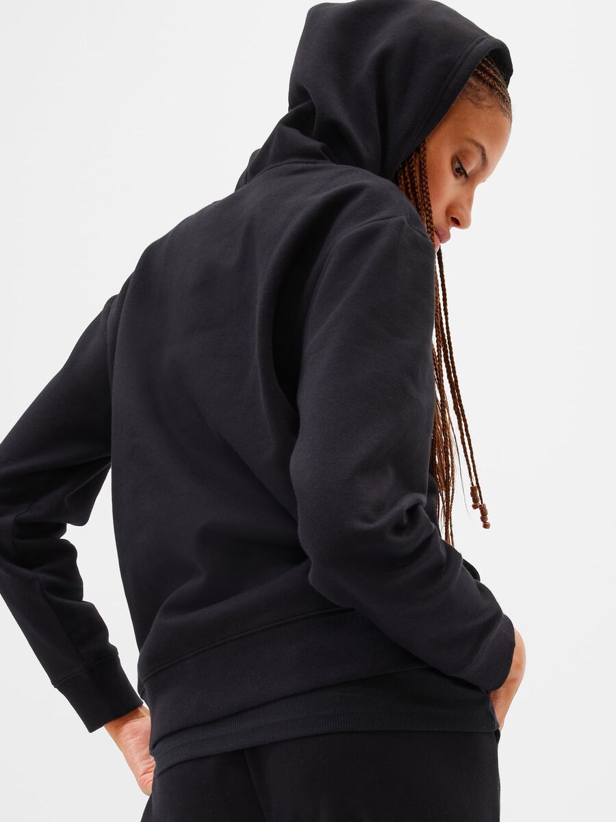Sweatshirt with hood and logo embroidery_1