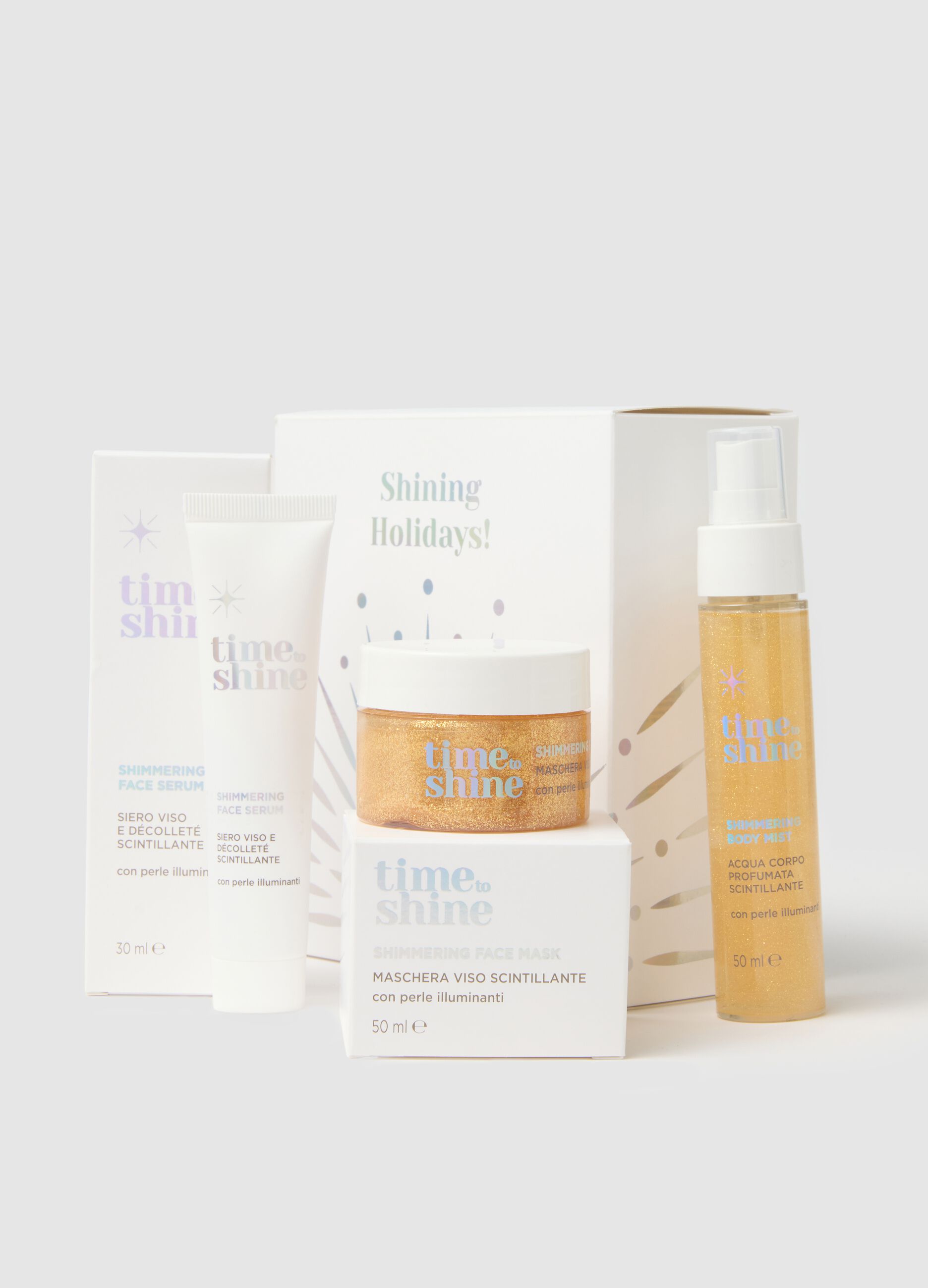 TIME TO SHINE Gold Trio Kit (mask + serum + body mist)