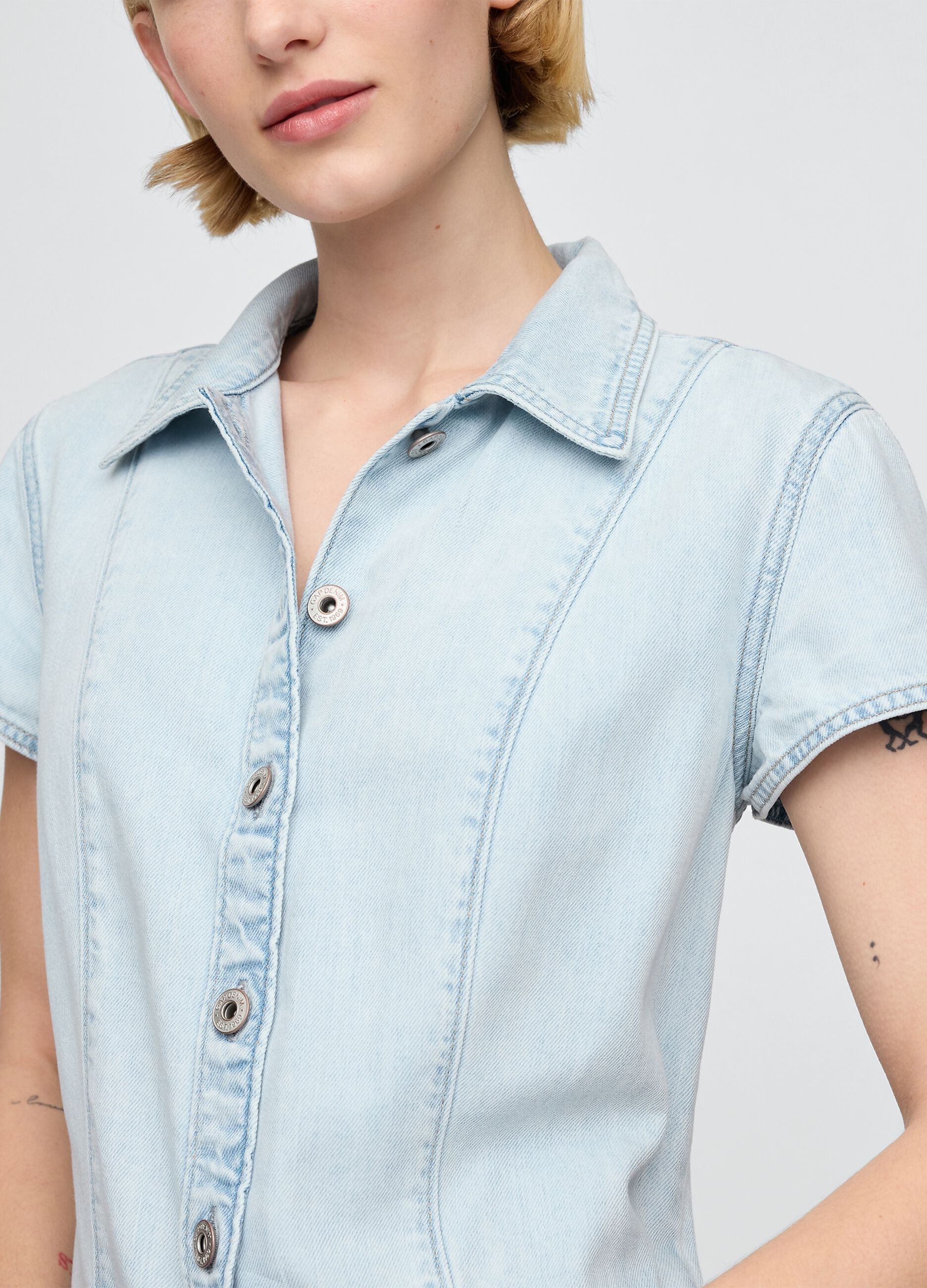 Gap light blue denim dress