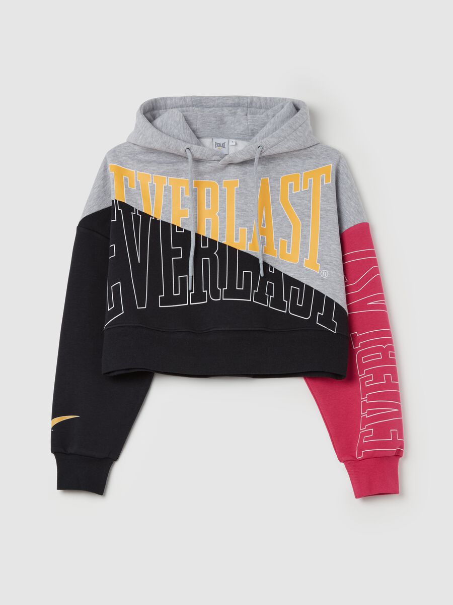 Crop colourblock sweatshirt with logo print_4