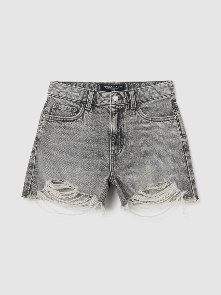 Women's Grey Pure Cotton Regular Fit Shorts_0
