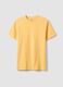Yellow short sleeve pure cotton t-shirt regular fit_4