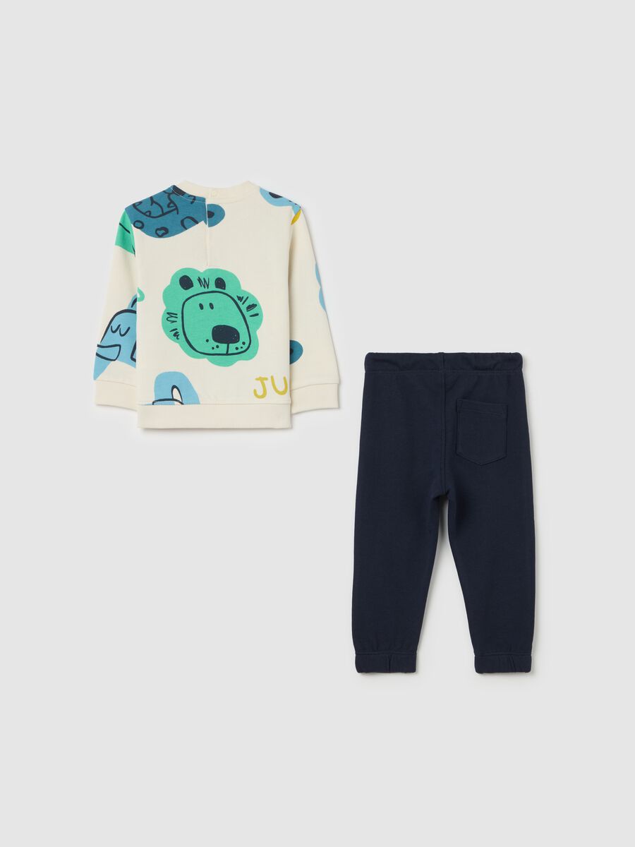 Cotton jogging set with print_1