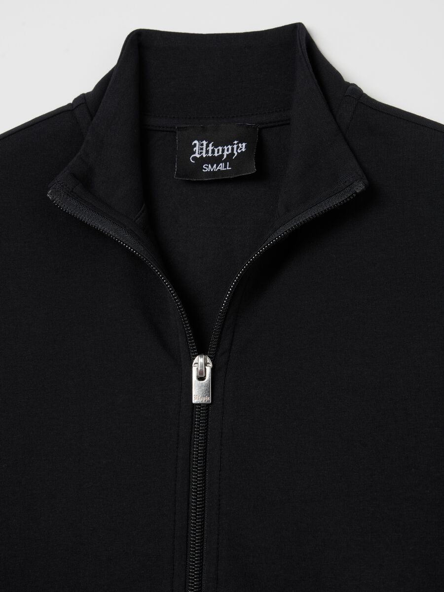 Crop Jersey Full-zip Black_6