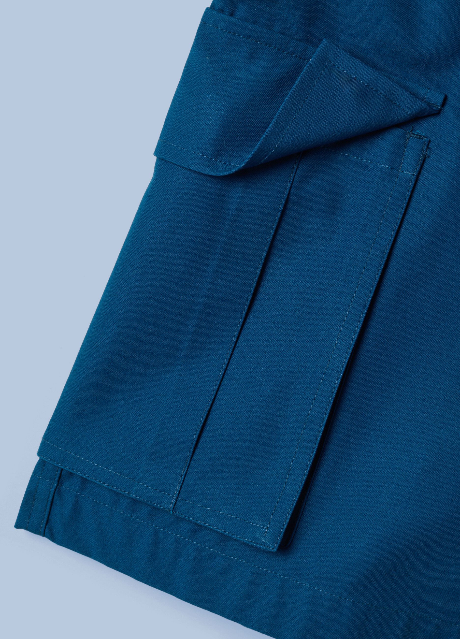 Shorts cargo ALTAVIA SAILING blu in puro cotone con vita elasticizzata