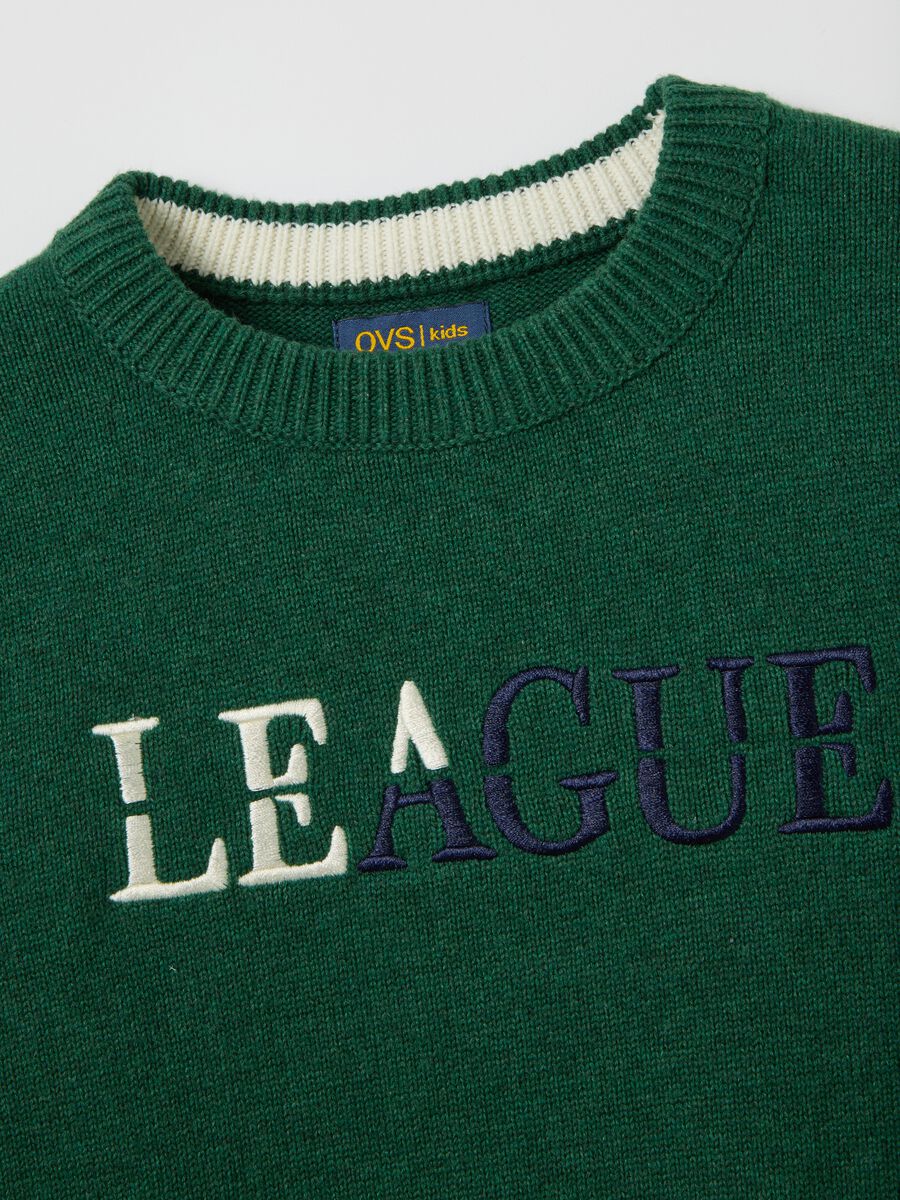 Kids' green oversized pure cotton jumper_2