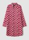 Red pure cotton kaftan with floral print_4
