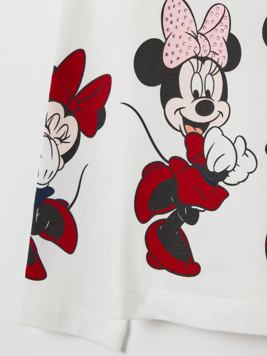 Long-sleeved T-shirt with Minnie Mouse print and diamantés_2