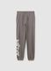 Grey jogger trousers for boys in pure cotton oversized fit_3