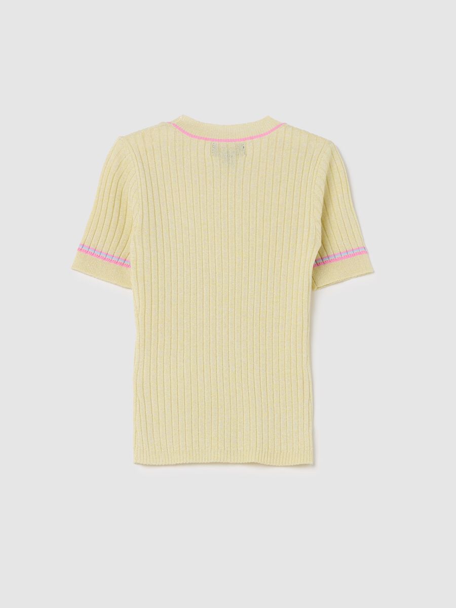 T-shirt in ribbed jersey with lurex_4