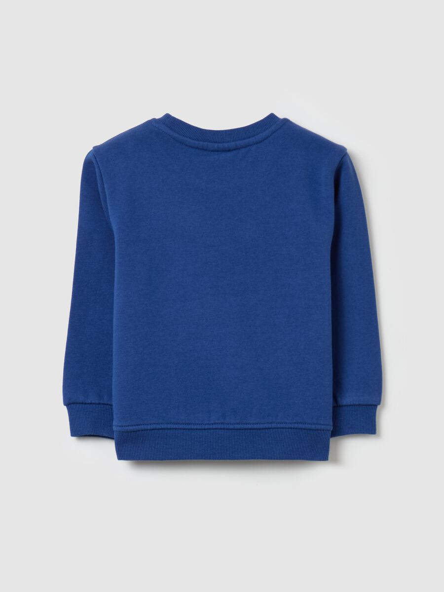 Cotton sweatshirt with teddy bear print_1