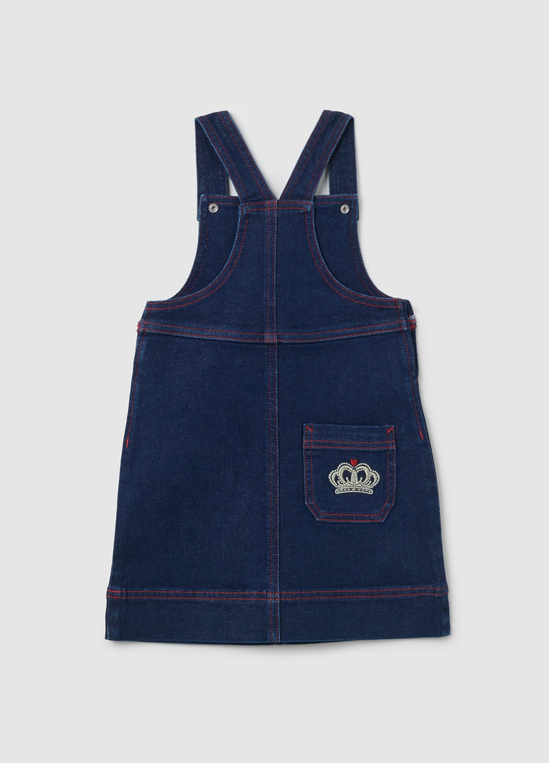 Regular fit children's denim dungarees